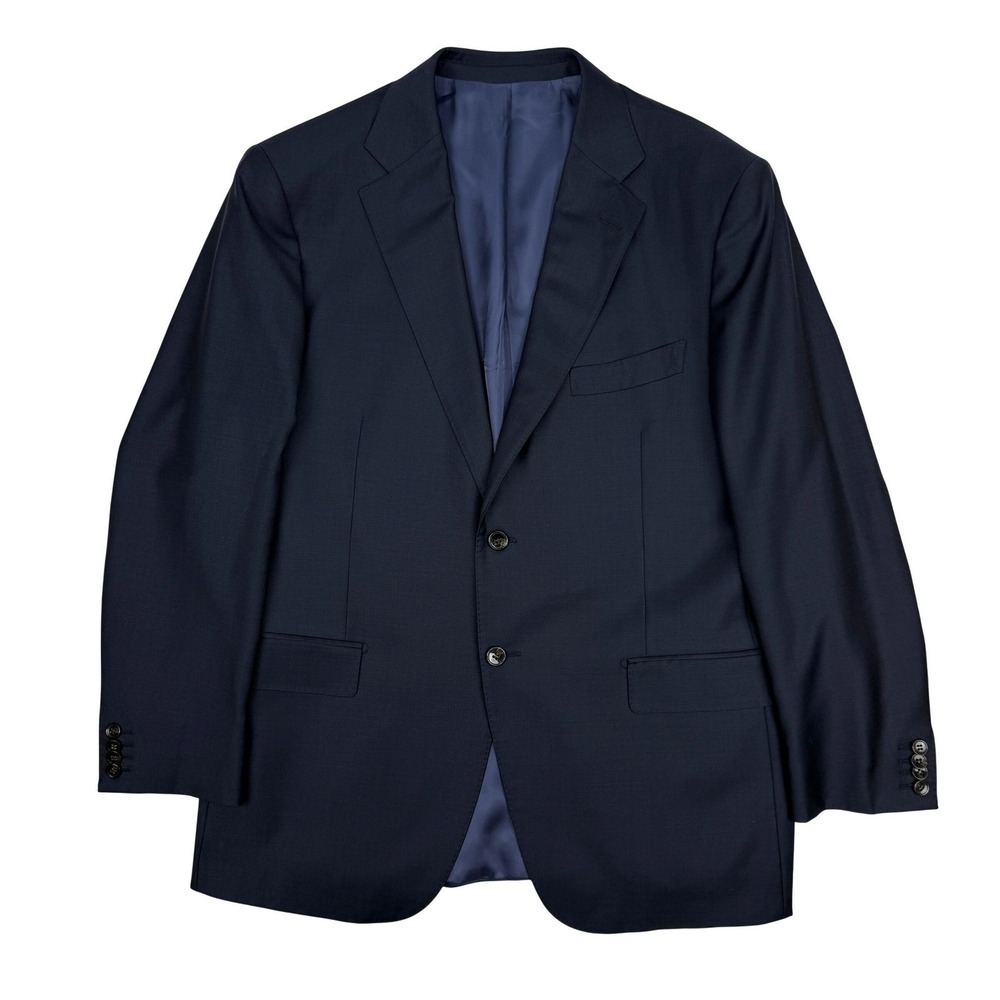 SUITSUPPLY Napoli Vitale Barberis Canonico Wool Navy Blue Blazer Jacket 46R